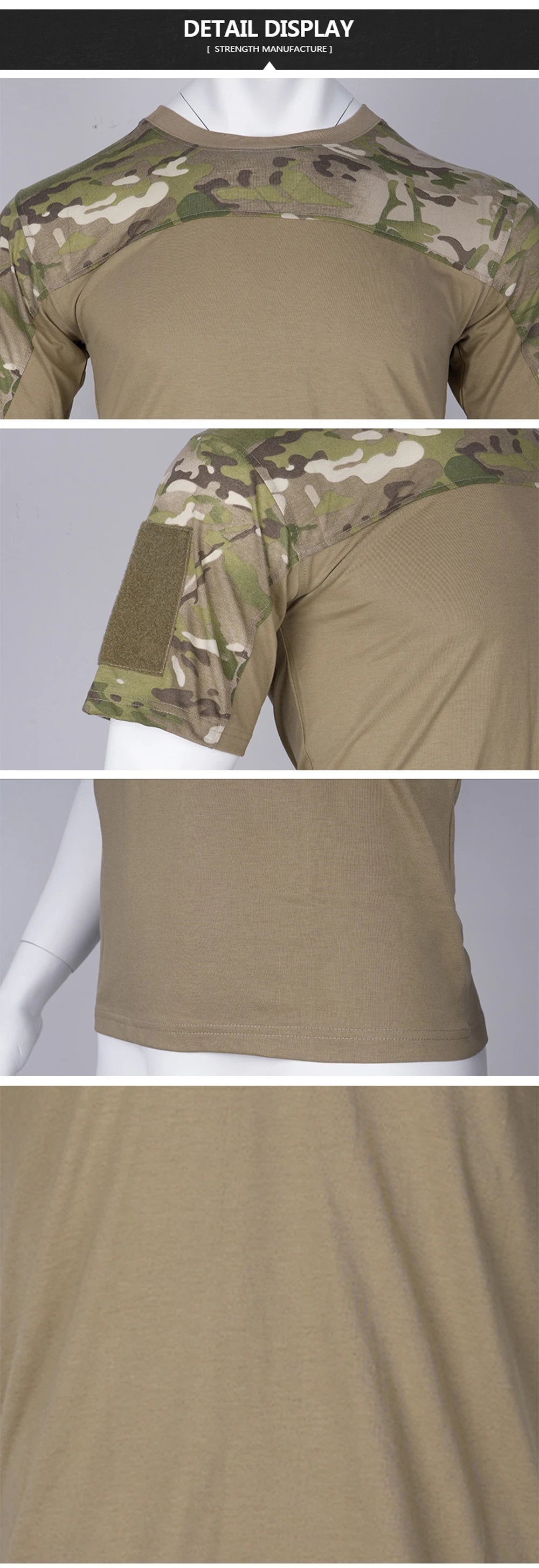 Mens Camouflage Shirts Tees Tactical Combat