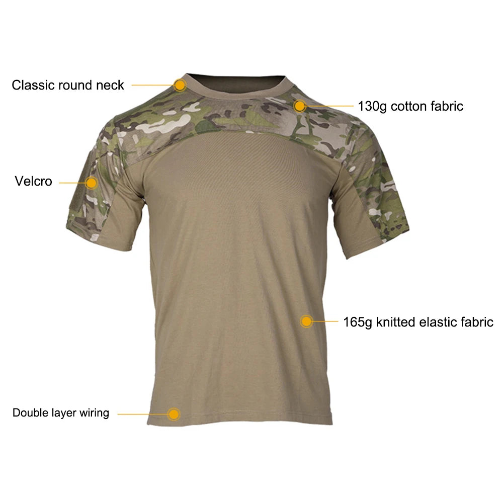 Mens Camouflage Shirts Tees Tactical Combat