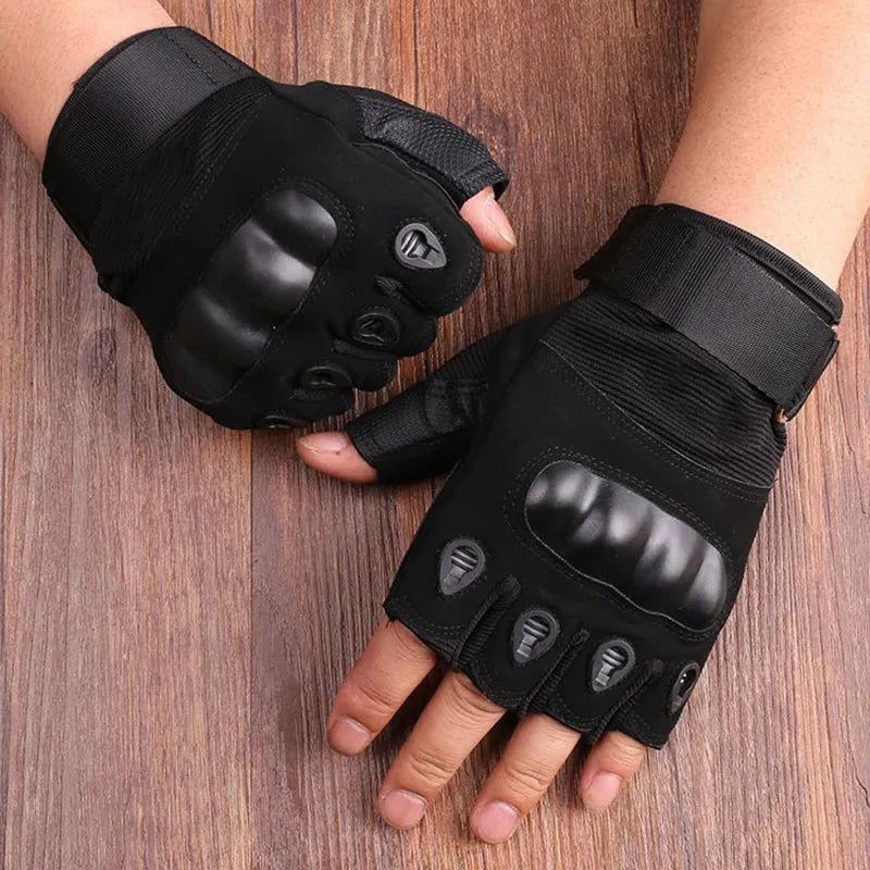 Hard Knuckle Half Finger Gloves