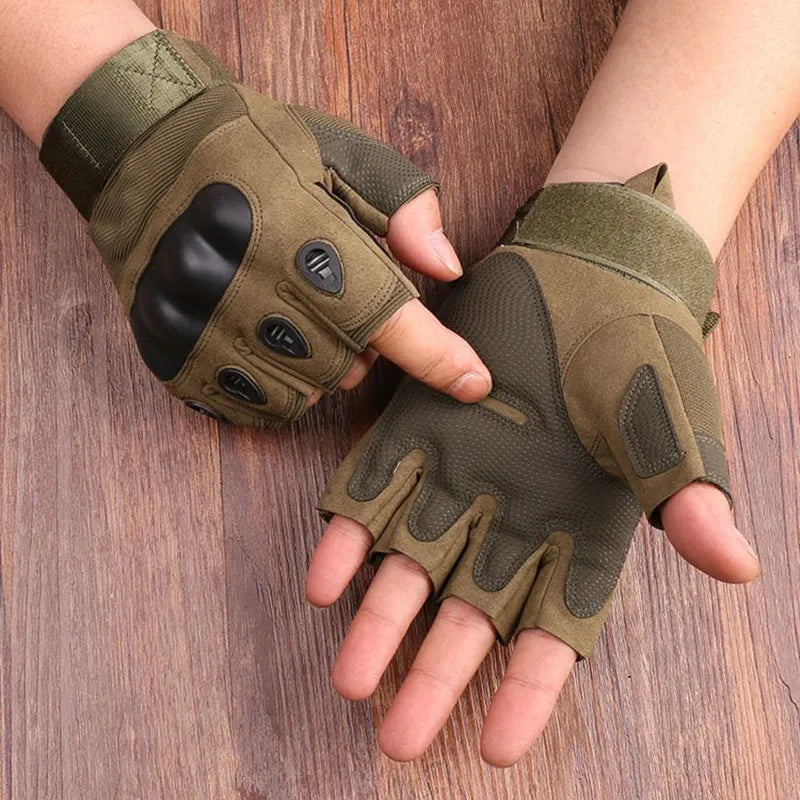 Hard Knuckle Half Finger Gloves