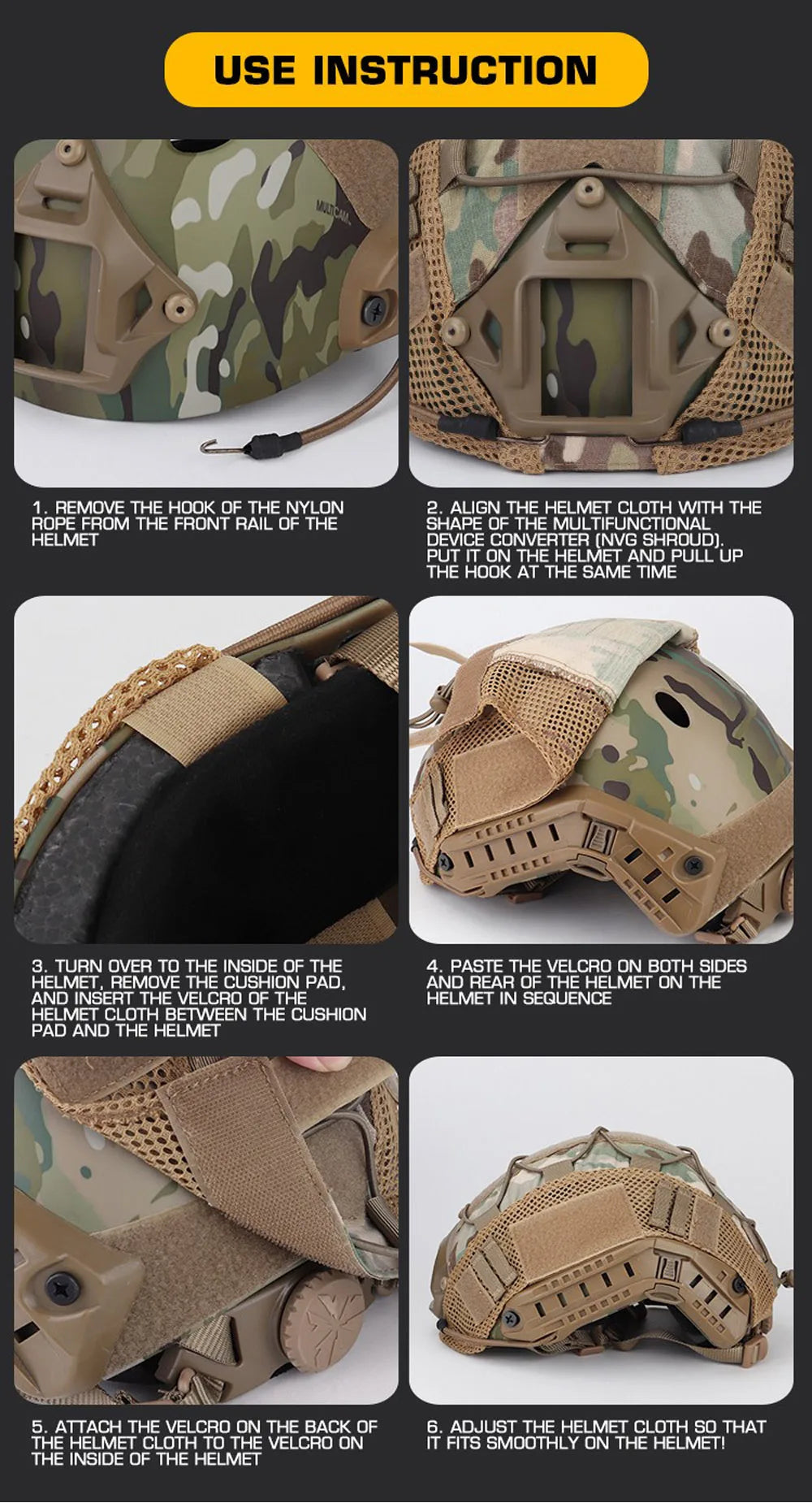 Tactical Helmet Cover